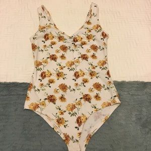 Forever 21 sunflower bodysuit